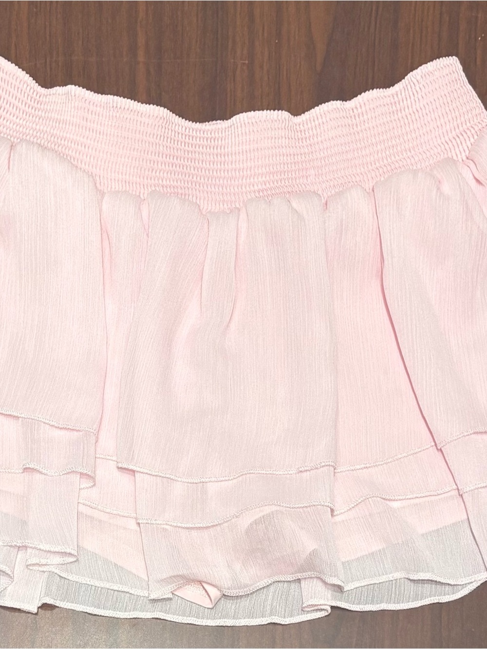 Light Pink Tiered Ruffle Skirt - Women